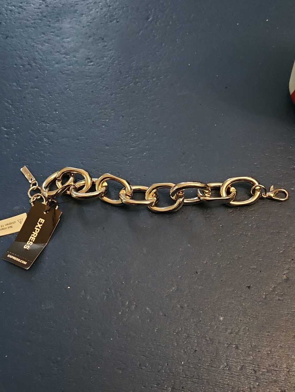 Express Silver Chuncky Chain Link Bracelet